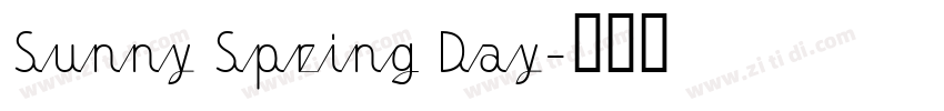 Sunny Spring Day字体转换
